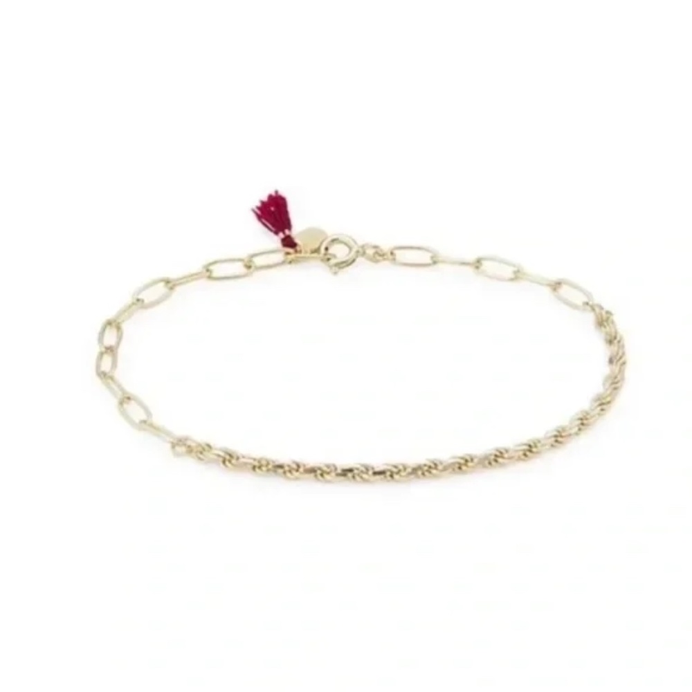 Shashi So Twisted 18K Yellow Gold Vermeil Chain Bracelet - Picture 3 of 4
